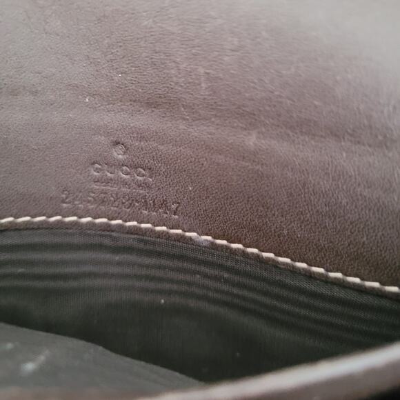 GUCCI Signature Envelope Wallet GG Canvas Lovely Heart Brown Tan Clutch Large - Picture 5 of 8